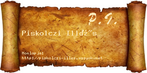 Piskolczi Illés névjegykártya